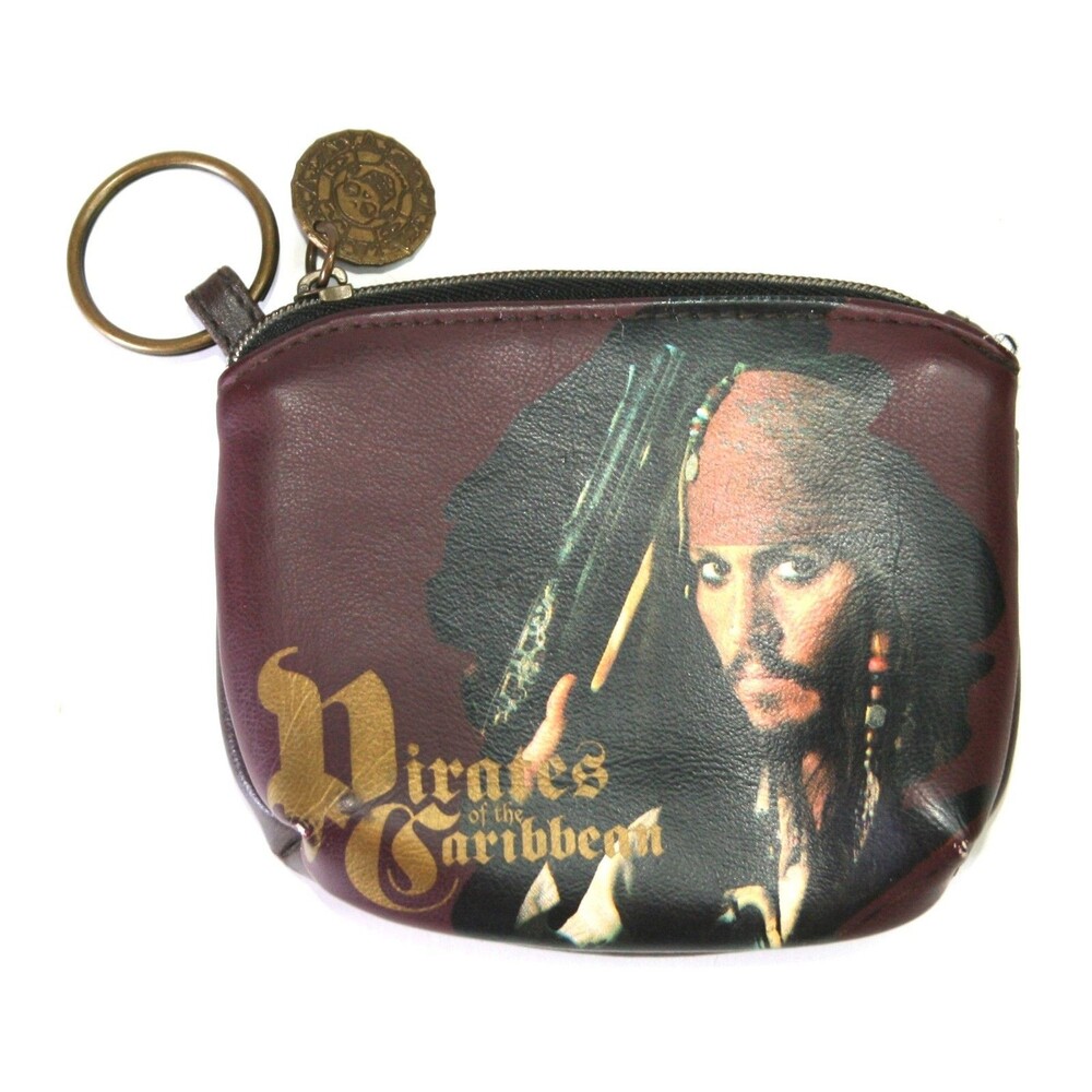 Pirates of the Caribbean Coin Pouch & keychain Captain Jack Sparrow ~Johnny Depp